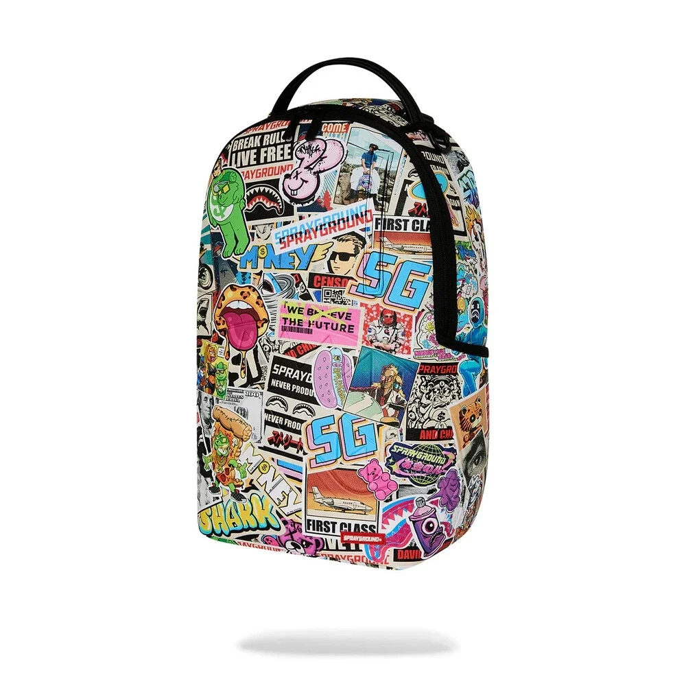Sprayground Life's A Movie Backpack Unisex Multi Graphic Shoulder Strap SPR289